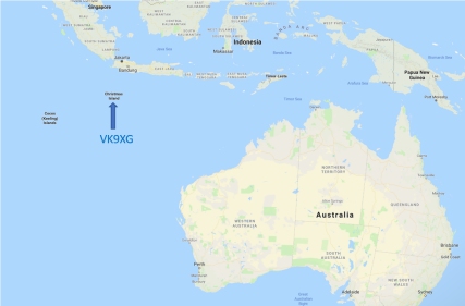 VK9XG DXpedition Christmas
                                        Island